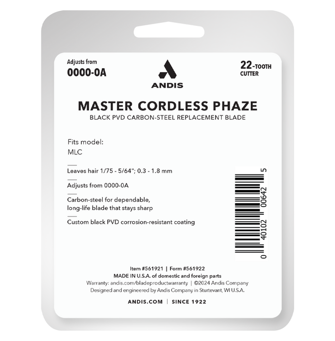 ANDIS Master Cordless Phaze Clipper Blade