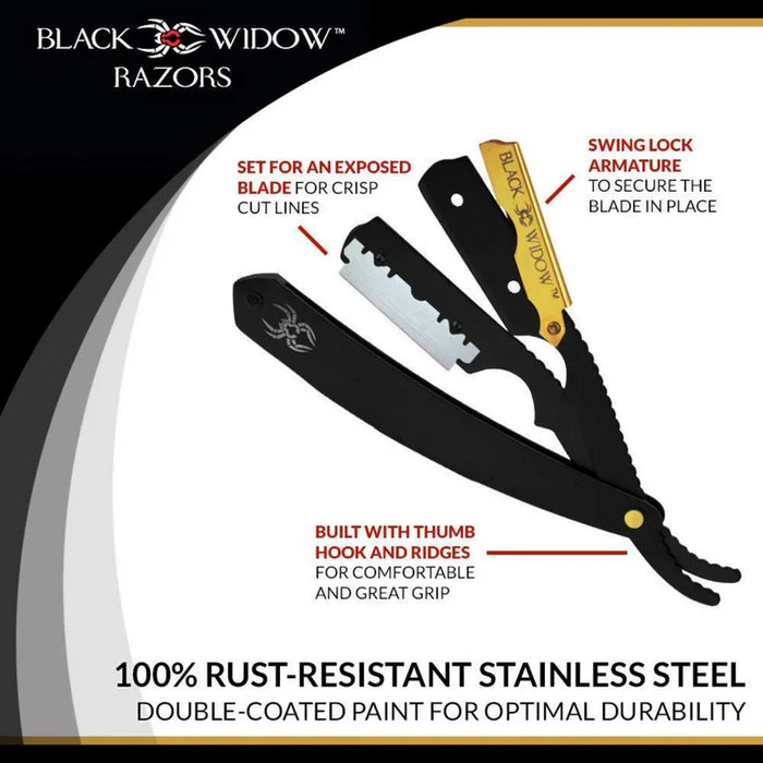 BLACK WIDOW Exclusive Brand Straight Razor